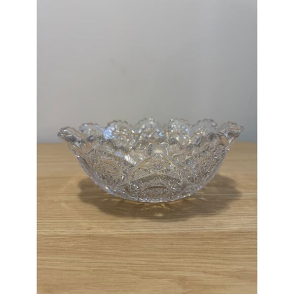 Cut Glass Bowl from American Brilliant Period ANTIQUE - Picture 3 of 7